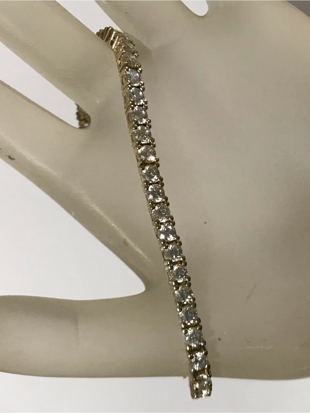 Retired Gold Clad Diamonique Bracelet 7”